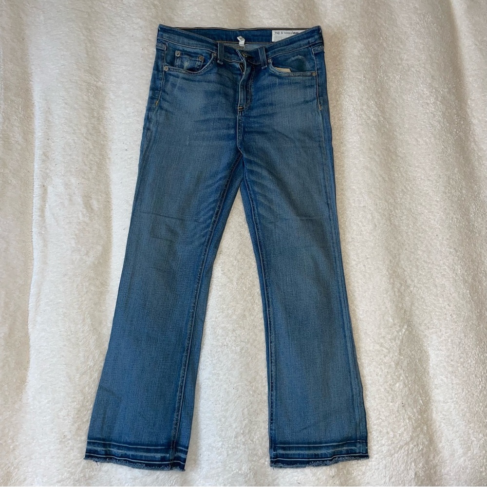 Rag & Bone Cropped Light Wash Jeans